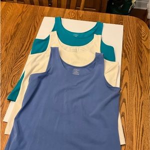 LL BEAN TRIO OF WOMENS TANK TOPS